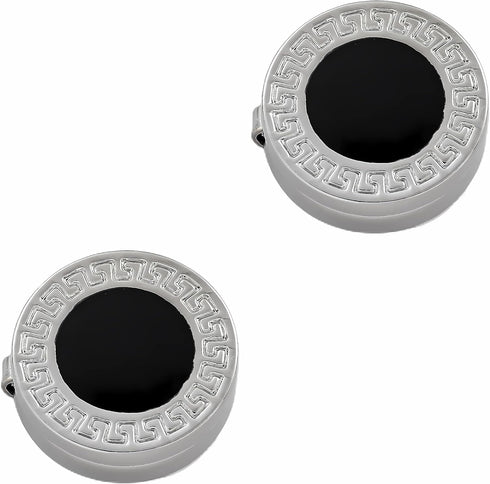 Button cover Mens Enamel black Button covers Used for Formal Business Wedding Tuxedo Shirt cuffs buttons cover...