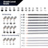 Pacific Arc Premium Graphite Drawing Pencils for Artists, Soft Pack - Professional Pencils for Drawing, Drafting, Sketching and Shading 12 Pk. - G...