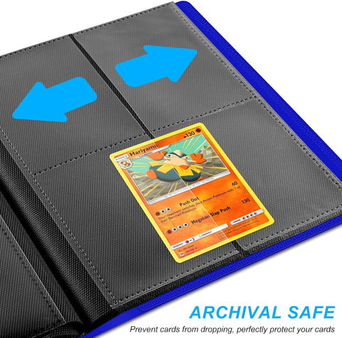 4 Pocket Card Binder for Trading Card, 160 PockeCard Folder Ablum for Cards Collection for Sports Cards, Baseball Cards, Game Cards, Mini TCG Bind...