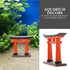 STOBOK Japanese Torii Gate Miniature Shrine Fairy Gardens Decor Zen Garden Japan Torii Gate Altar Shelf Bridge Landscape Ornament for Aquarium Fis...