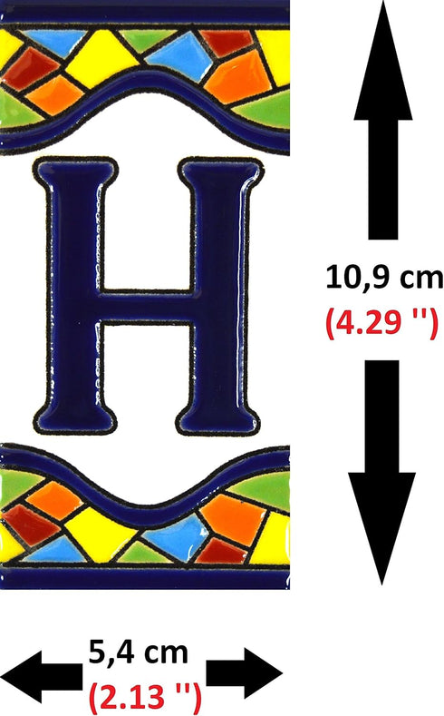 House letters 4 inch. Handpainted house letter tiles for signs, addresses and names. Address numbers for houses. House address numbers and letters...