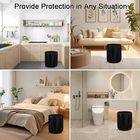 Towel Warmer Cover Dustproof 13.4"X19.3",Towel Warmers Protector for Bathroom Home,Cylinder Dust Prevention Cover with Adjustable Draw String for ...