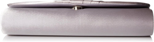 Jessica McClintock Angel Satin Tuxedo Flap Evening Clutch...