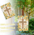Spring Summer I Am The Resurrection and The Life Decorative Garden Flag, Easter Religious Cross Yellow Flower Yard Outside Decorations, Christian ...