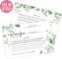 Your Main Event Prints 50 Eucalyptus Double-Sided Recipe Cards – Perfect for Weddings, Bridal Showers, Rehearsal Dinners, Engagement Parties, Baby...