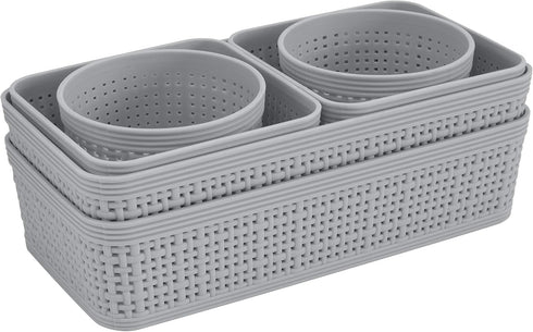 Simplify 6 Piece Organizing Set | Multiple Size Bins | Multipurpose | Office | Desk | Dorm | Bathroom | Storage Basket | Small Items | Accessories...