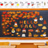 114 Pcs Fall Bulletin Board Decorations Set Thanksgiving Autumn Cutouts Classroom Tree Decor Happy Fall Pumpkin Gnome Paper Cutting with 200 Glue ...