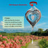 3D Wind Spinners Outdoor Garden Decor - Stainless Steel Reflective Hanging Wind Spinner Bird Devices Deterrent Away from Yard, Metal Heart Wind Sc...