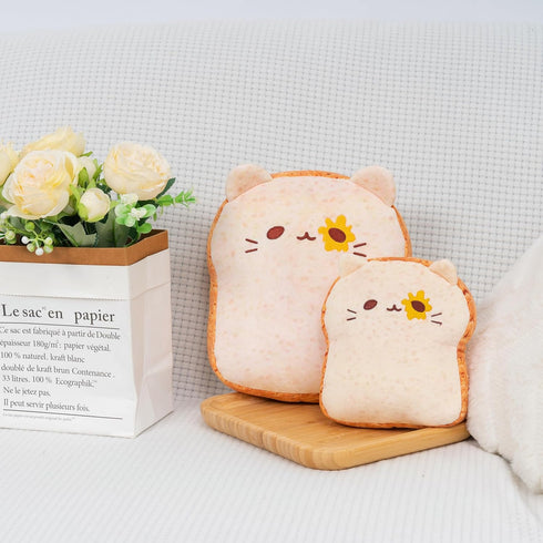 Toast Bread Pillow Funny Sliced Bread Plush Toy Pillows, Funny Food Plushie Stuffed Toy, Cute & Soft Bread Shape Stuffed Decor Toy, Birthday Toy f...