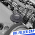 X AUTOHAUX Engine Fuel Tank Cap Gas Oil Filler Plug Cover Replace 0453-10-250 for Mazda MX-6 1988-1997 for Mazda Millenia Miata Black...