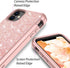 Coolwee Glitter Full Protective Case for iPhone 11 Heavy Duty Hybrid 3 in 1 Rugged Shockproof Women Girls Rose Gold for iPhone 11 6.1 inch Shiny B...