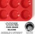 Anaeat Silicone Muffin Pan - 6 Cups Non-Stick Cupcake Molds, Food Grade Silicone Baking Tray for Making Egg Muffin, Cupcake, Quiches, Tart and Des...