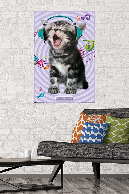 Trends International Keith Kimberlin - Kitten - Singing Wall Poster, 22.375" x 34", Premium Unframed Version...