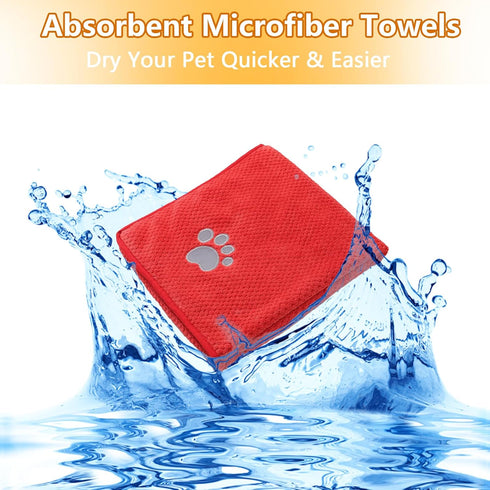 Dog Towels for Drying Dogs Two Pack Dog Bath Towel pet Towel Absorbent Microfiber Durable Prevent mud Dirty for Dogs Cats Small Animal Bathing Gro...
