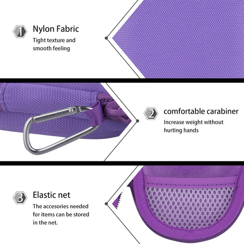 co2CREA Hard Carrying Case Replacement for JBL Clip 5 Waterproof Portable Wireless Portable Mini Bluetooth Speaker (Purple Case)...