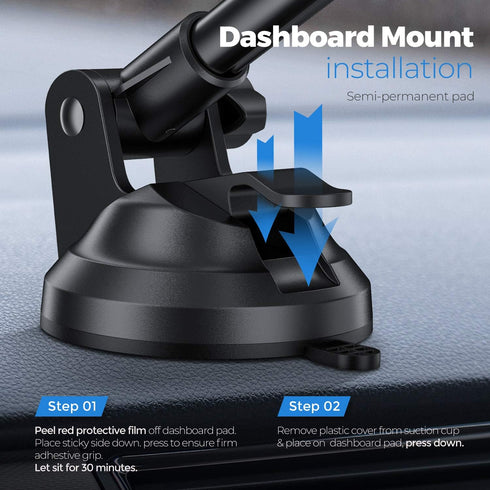 ORIbox Magnetic Phone Holder Car Phone Mount- Strength Suction Cup Car Phone Mount Holder with Adjustable Telescopic Arm, Compatible with All Phon...