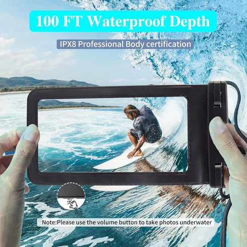 GoGo Deepsea Waterproof Phone Pouch, IP68 Waterproof Phone Case, Underwater Vacation Cellphone Dry Bag Up to 7.2" for Samsung Galaxy Pixel, iPhone...