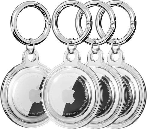 Waterproof Airtag Holder, DDJ 4 Pack Airtag Keychain, AirTag Case for Dog Collar, Luggage, Keys, Full Body Anti-Scratch Protective (Clear)...