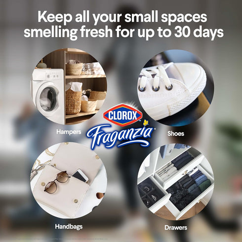 Clorox Fraganzia Deodorizing Balls, Lavender with Eucalyptus Scent - Battery Free Air Refresher, Odor Eliminators for Shoes, Gym Bag, Closet, Lock...