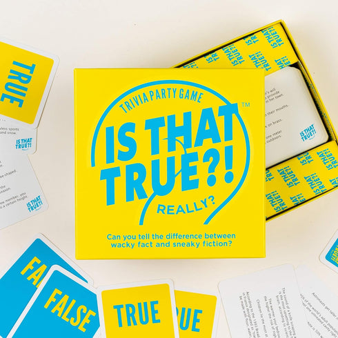 Hygge Games is That True?! – Can You Tell The Difference Between Wacky fact and Sneaky Fiction? – Trivia Party Game, Yellow (21125)...