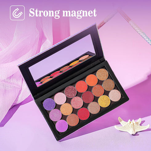 Lolalet 2 Pack Magnetic Makeup Palettes, Empty Magnetic Palette with Mirror for Eyeshadow Lip Color Blush Powder Highlighter Contour - Black&Pink...