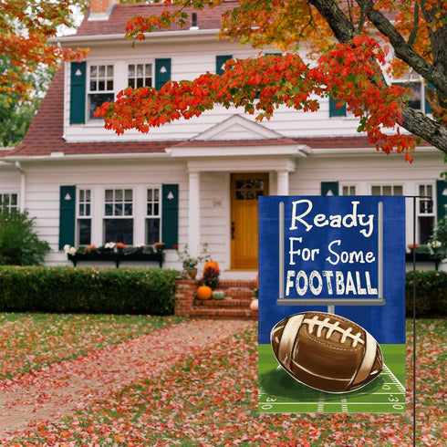 AVOIN colorlife Ready For Some Football Garden Flag 12 x 18 Inch Double Sided, Sports Game Yard Outdoor Flag...