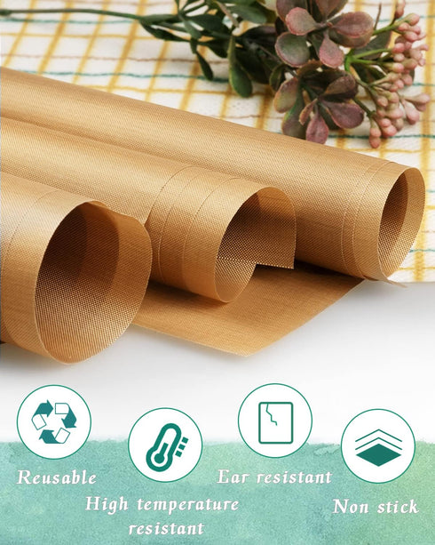 Gwybkq Teflon Sheet for Heat Press Mats 3 Pack 12’’x16’’ Non Stick Heat Transfer Paper Heat Resistant Craft Mat...
