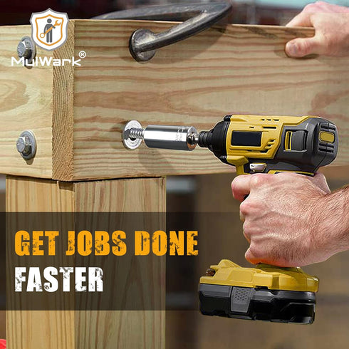 MulWark Super Universal Socket Tools Gifts for Men - (7-19 MM) Socket Set with Power Drill Adapter Gadgets for Men Women Birthday Gift for Dad Hus...