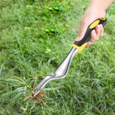 Weed Puller Hand Weeder Tool for Garden, Bend-Proof Leverage Base with V-Shaped Forks for Easy Weed Removal & Deeper Root Digging, Weeding Digger ...