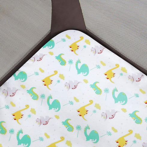 Pack and Play Sheets, 2 Pack Mini Crib Sheets, Stretchy Playard Fitted Sheet, Compatible with Graco Pack n Play, Soft and Breathable Material, Din...