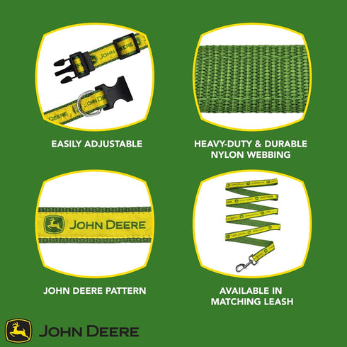 Old Version - Pets First John Deere Pet Collar. Licensed Dog Collar, Large Collar for Dogs & Cats. A Shiny and Colorful Cat Collar & Dog Collar. C...