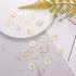 Airssory 26 Pcs Letter A-Z Initial Alphabet Carved Flat Round Natural Freshwater White Shell Charms Top Drilled Hole Tiny Pendants Kit for Jewelry...