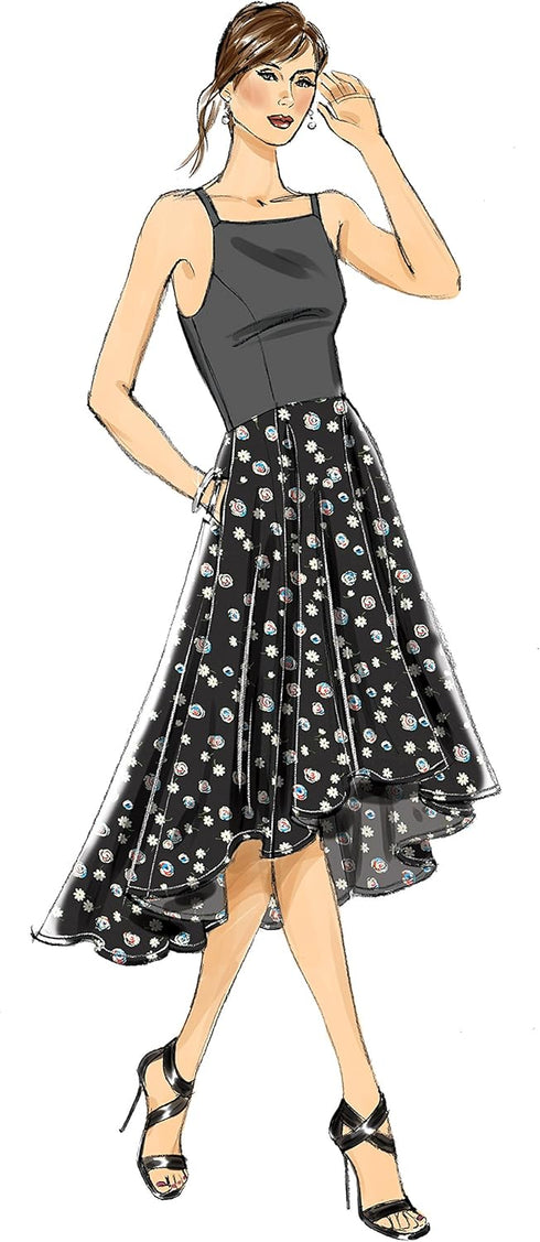 Vogue Patterns Low Dresses, 14-16-18-20-22", Red...