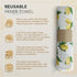 Extra Large Reusable Paper Towels – Washable, Super Soft, Absorbent, Eco-Friendly Paper Towels Roll for Kitchen – 12 Count...