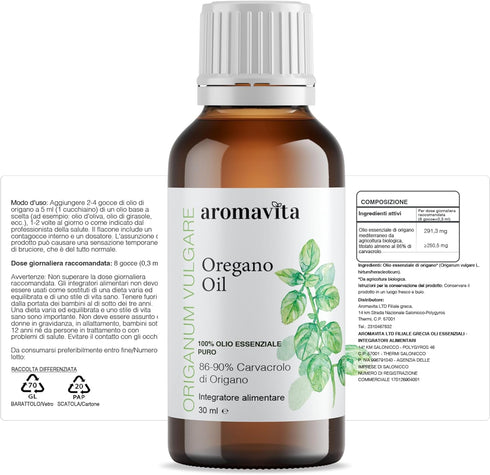 Essential Organic Oil of Oregano-100% Pure Undiluted Greek Oregano Oil with Carvacrol - Over 86%, Non-GMO, Extra Strength Oregano Oil Organic Liqu...