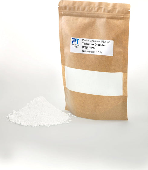 PTR-620 Titanium Dioxide Reagent Grade TiO2 -Pure,Fine, White Pigment Colorant for Soap Making, Candle Making, Crafts, Paints, Coating, Tiles, Pla...