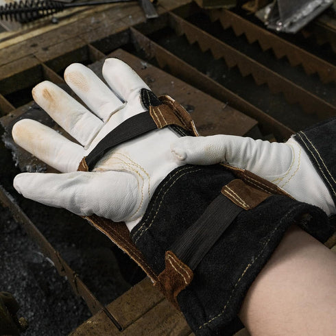 YESWELDER Hand Heat Shield, Welding Hand Shield Split Cowhide Leather Aluminized Back Welding Hand Pad for Welder...