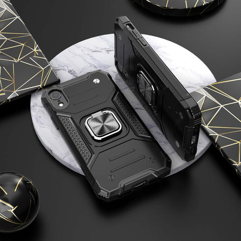 iPhone XR Case with Screen Protector,iPhone XR Case, Shock Absorption Heavy Duty Drop Test Cover with Car Mount Kickstand Lightweight Protective P...