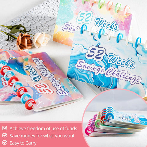 52-Week Savings Challenge Binder - Budget Planner with Envelopes, Trackers, and Stickers - Money Saving Organizer for Financial Goals and Budgetin...