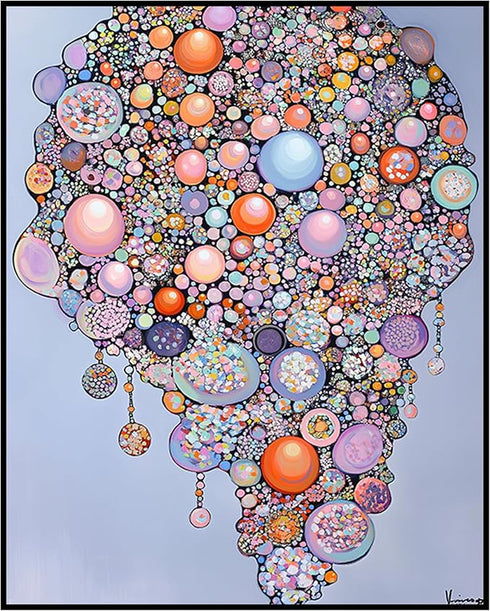 Posterizer 1 pcs-sparkly delicate aesthetic girly chic art-colorful glass beads 2-Inspirational Women's Art Gift for Woman, Women, Wife, Girlfrien...