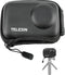 TELESIN Mini Carry Case Lens Protector for DJI Action 4 Action 3 Insta 360 Ace Insta360 Ace Pro Accessories, Mini Protective Carrying Bag Half Zip...