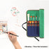 Paint Brush Roll Up Case, Heavy Duty 16oz Waxed Canvas Paintbrush Holder, 20 Pockets & Tie Rope Pencil Storage Roll - 17" W x 13" L - Green...