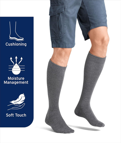 JOBST 110485 Activewear Compression Sock, 15-20mmHg, Knee High, Large, Black...