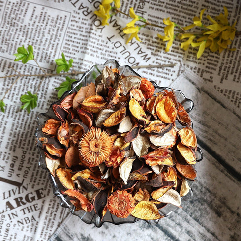 Qingbei Rina Fall Potpourri Bags,Orange Scented Potpourri Dried Flowers, Autumn Decorative Bowl Vase Filler,Home Fragrance,Harvest Farmhouse Bathr...