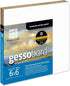 Ampersand Art Supply Gesso Wood Painting Panel: Museum Series Gessobord, 6" x 6", 1/8" Flat Profile, Pack of 4...