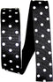 Reliant Ribbon Grosgrain Aspirin Dot Ribbon, 1-1/2 Inch X 50 Yards, Black/white...
