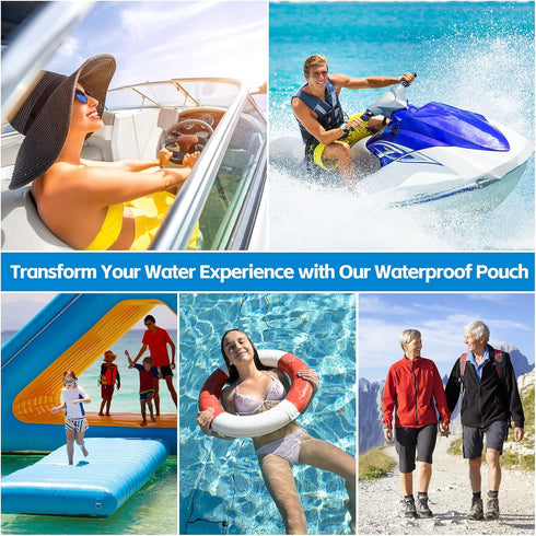 IP68 Waterproof Phone Pouch Up to 6.8", Floating Waterproof Phone Case for iPhone 15 14 13 Pro Max, Galaxy S24 S23 S22 Ultra, Cellphone Dry Bag Cr...