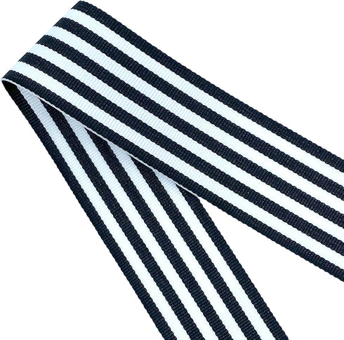 Morex Ribbon Striped Polyester Grosgrain Ribbon, Party Decorations, Gift Wrapping, Fun Patterns, 1-1/2" by 20 yd., Black...