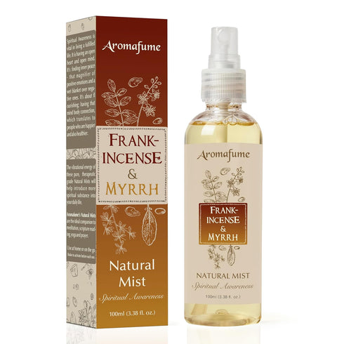 Frankincense & Myrrha Natural Resin Mist Spray by Aromafume | 100 ml / 3.3oz | Ideal for deep relaxation, spirituality & rituals | Made with Pure ...