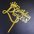 Happy Birthday Princess Cake Topper for Princess Birthday Cake Topper Party Decorations Gold Glitter Acrylic...